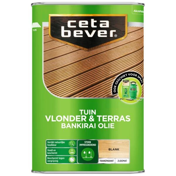 Cetabever Vlonder- & Terrasolie Bankirai UV Proof, Blank - 4 L 2 Cetabever Vlonder- & Terrasolie Bankirai UV Proof, Blank - 4 L